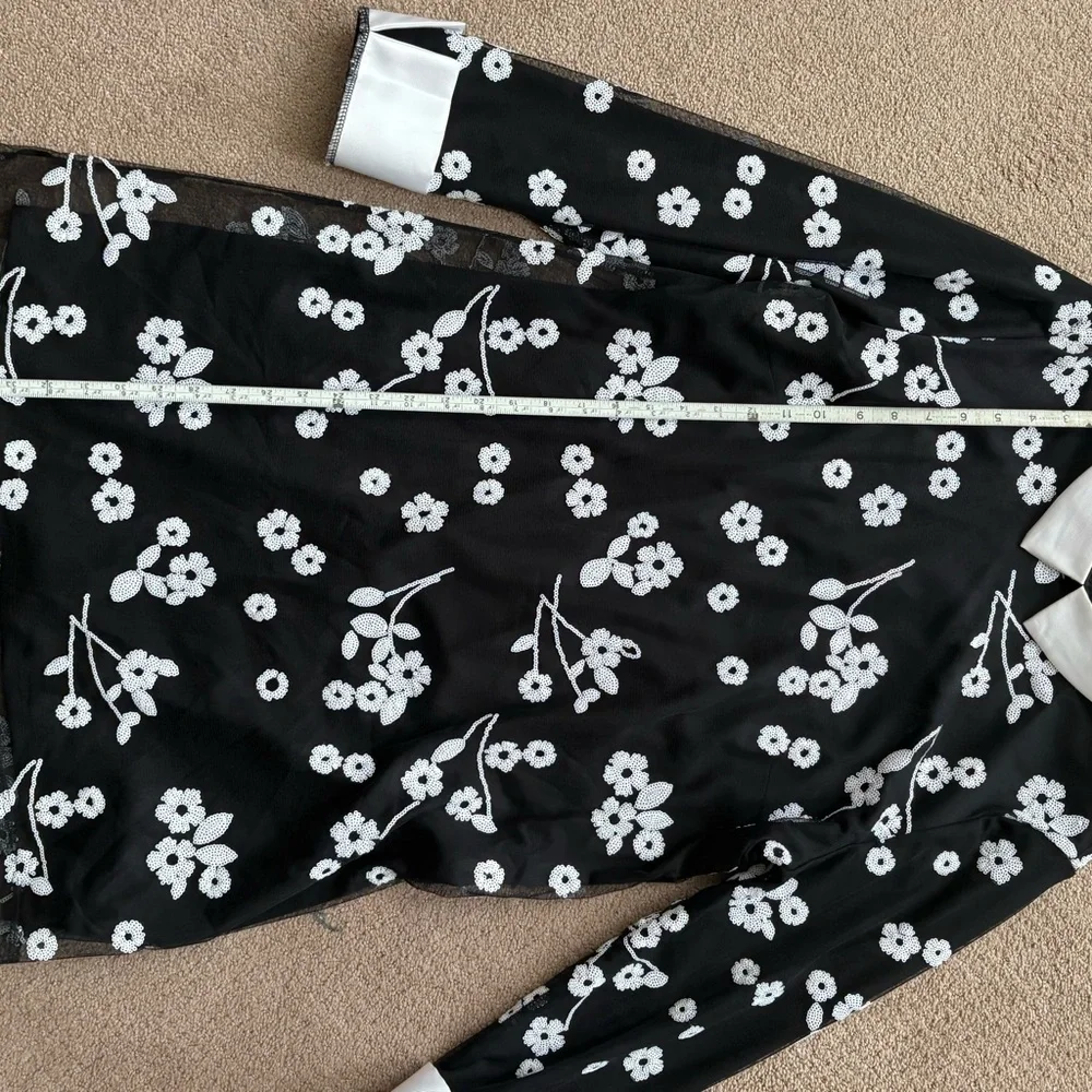 bebe Black and White Floral Mini Dress - Picture 8 of 10